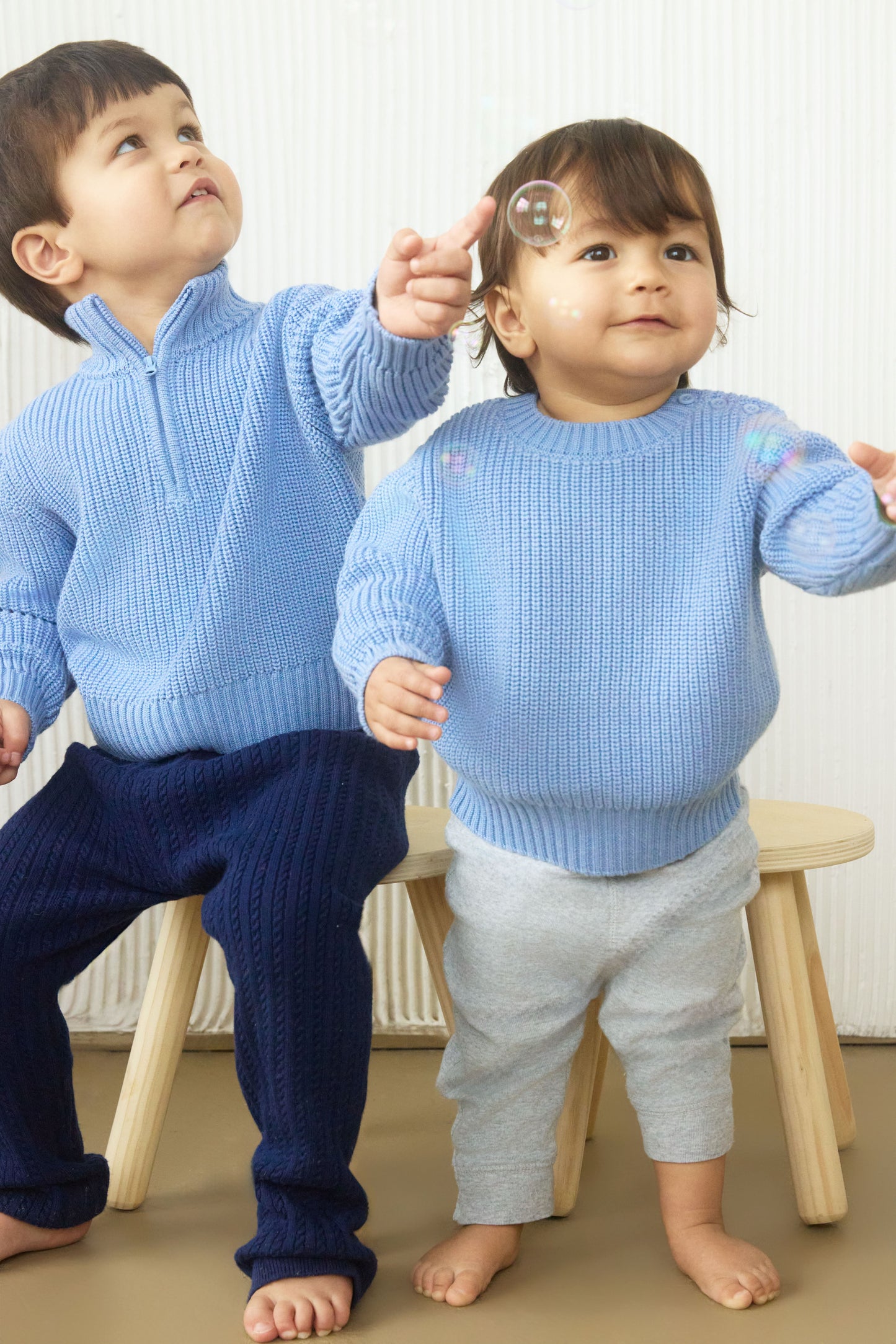 MÔME CHOIX Baby Machine Washable Cornflower TENCEL Sweater