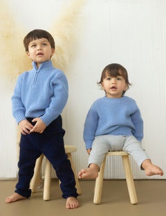 MÔME CHOIX Baby Machine Washable Cornflower  TENCEL Sweater