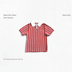MÔME CHOIX Red Striped Polo