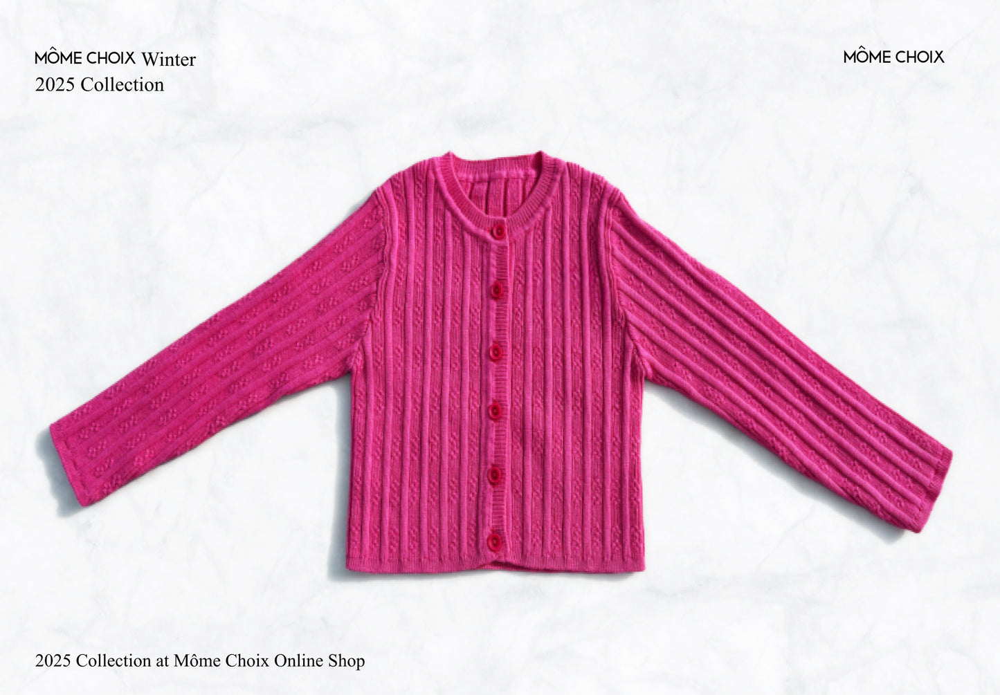 MÔME CHOIX Ribbed Cashmere Cardigan