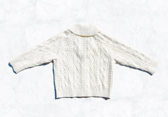 MÔME CHOIX White Collared Cardigan