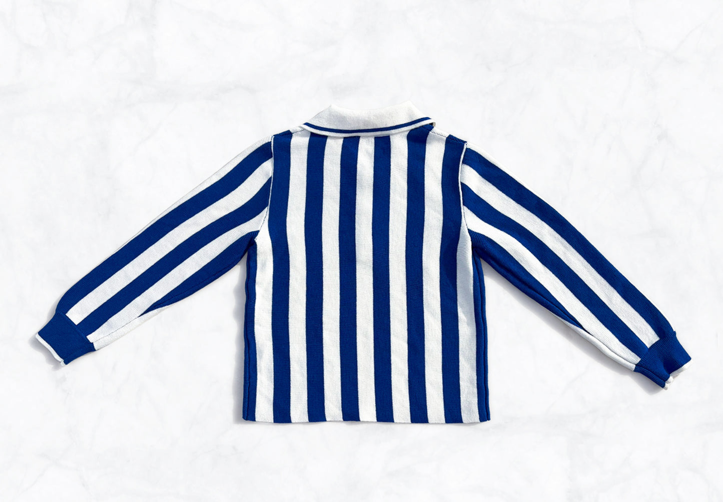 MÔME CHOIX Striped Long Sleeve Polo