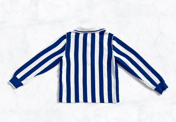 MÔME CHOIX Striped Long Sleeve Polo