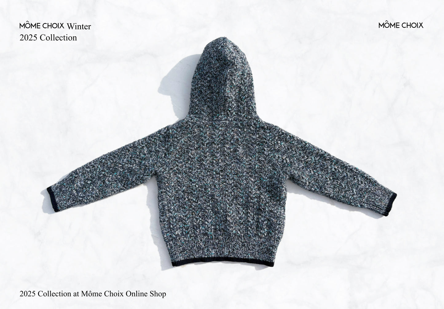 MÔME CHOIX Double-Color Wool Knit Hoodie