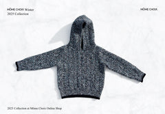MÔME CHOIX Double-Color Wool Knit Hoodie