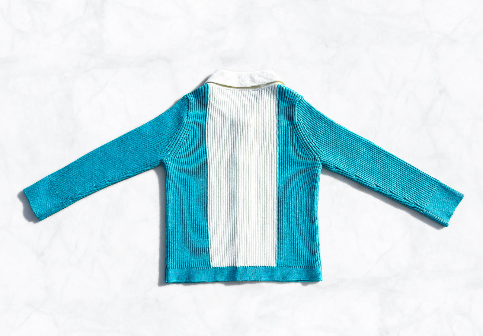 MÔME CHOIX Color-Blocking Wool Collared Cardigan