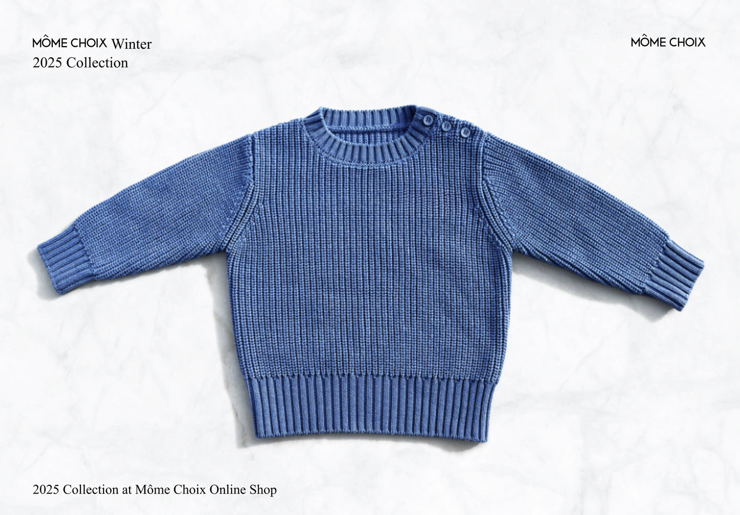 MÔME CHOIX Baby Machine Washable Cornflower  TENCEL Sweater