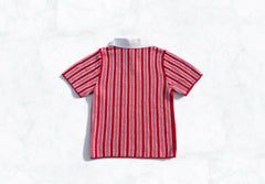 MÔME CHOIX Red Striped Polo
